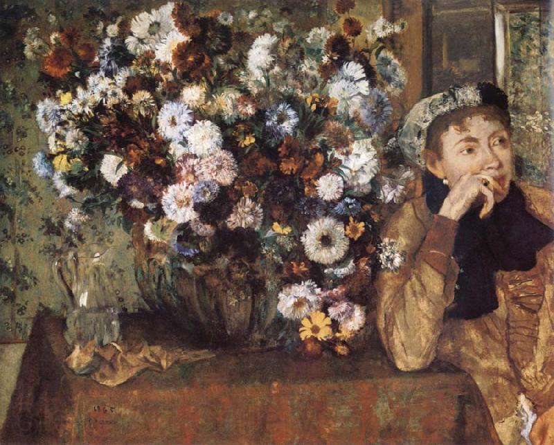Edgar Degas Woman and chrysanthemum France oil painting art